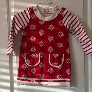 Hatley Red and White Snowflake Dress